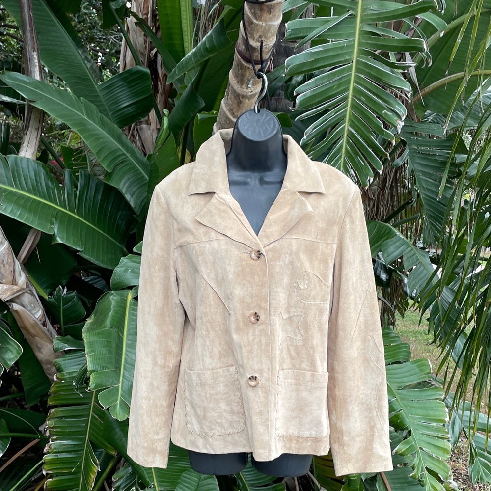 Soft suede fitted jacket